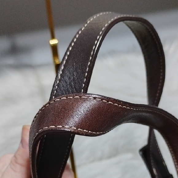 Authentic Coach Lily Legacy Turn Lock Brown Leather Shoulder Bag W Dust Bag - Picture 9 of 15